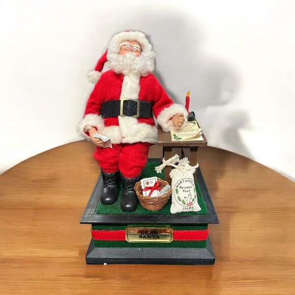 Other - VTG 1990 Smile Ind LTD 1991 Crestone DEAR SANTA Workshop Christmas Musical Scene